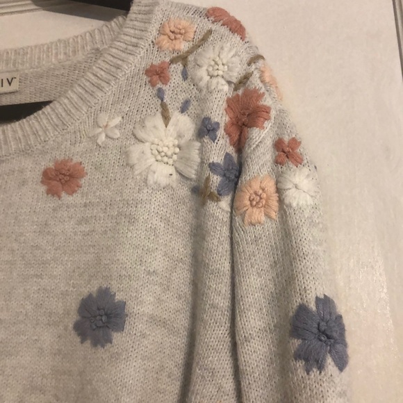 Plus size floral sweater - Picture 3 of 3